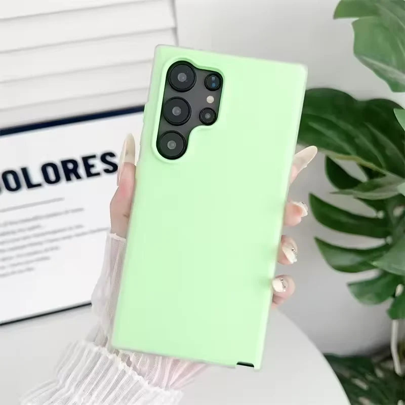 2-in-1 Candy Color Matte Jelly Hard Phone Case For Samsung S25 S24 Ultra S23 FE S22 Plus A55 A54 A53 A35 A34 A33 A15 A14 Cover