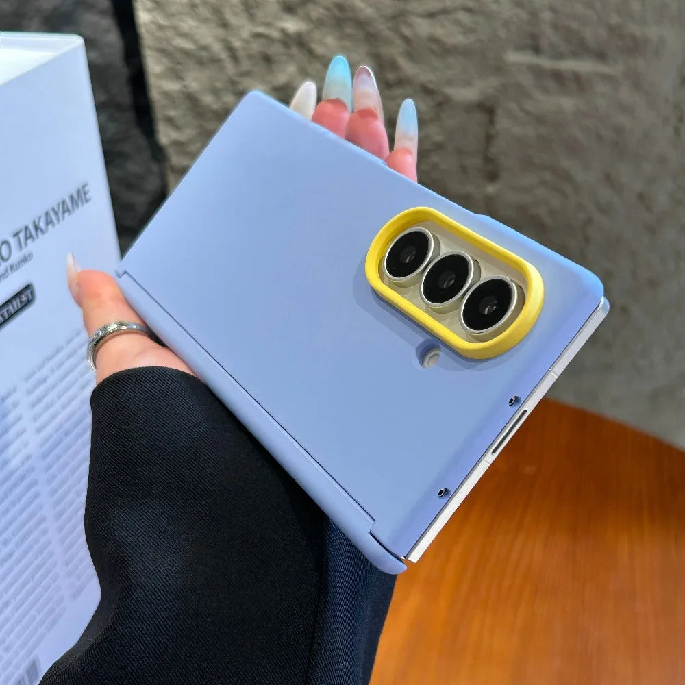 Z Fold 8 Contrast Candy Color Frosted Cases for Samsung Galaxy Z Fold 8 Ultra 5 6 Z Fold 7 Hinge Protection Shcokproof PC Cover