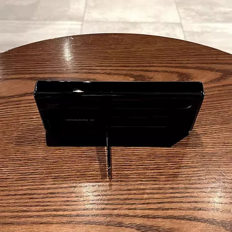 Leather Bracket Pen Slot With Stylus Case For Samsung Galaxy Z Fold 7 6 Fold 5 Fold4 W25 5G Glass Screen Hinge Protection Cover