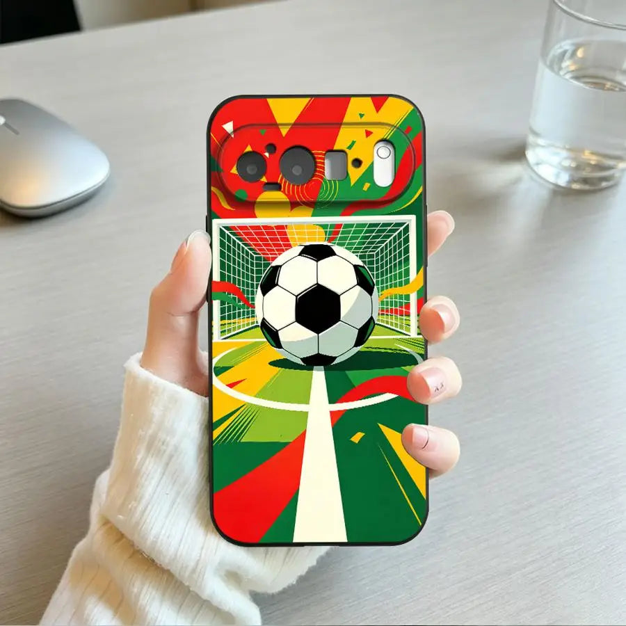 Case for Google Pixel 10A 6 7 8 Pro 9a 8a 6a 7a 10 9 Pro XL Funda Phone Cover Soccer Goal