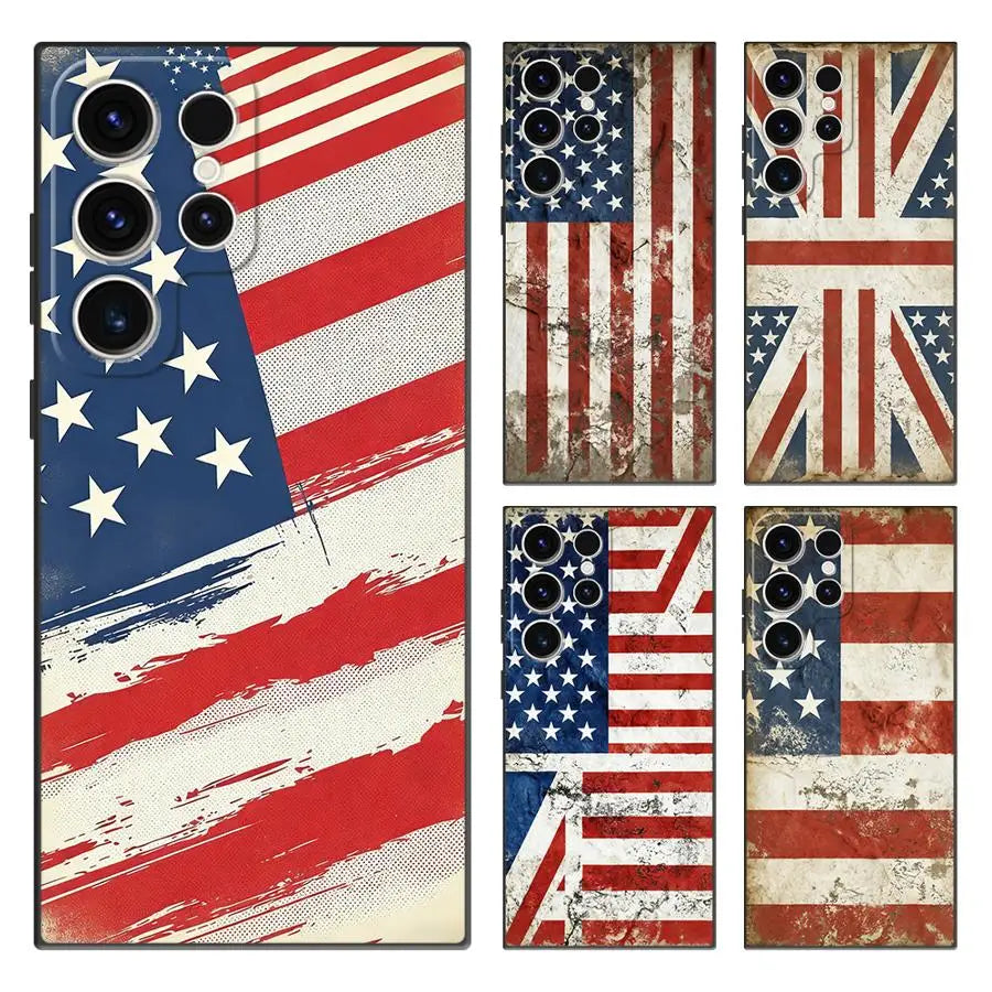 National Flag Pattern Case for Samsung Galaxy S26 S21 FE S20 S10 S9 S23 Note 20 Ultra 8 9 10 S24 Plus S25 Ultra Funda Phone