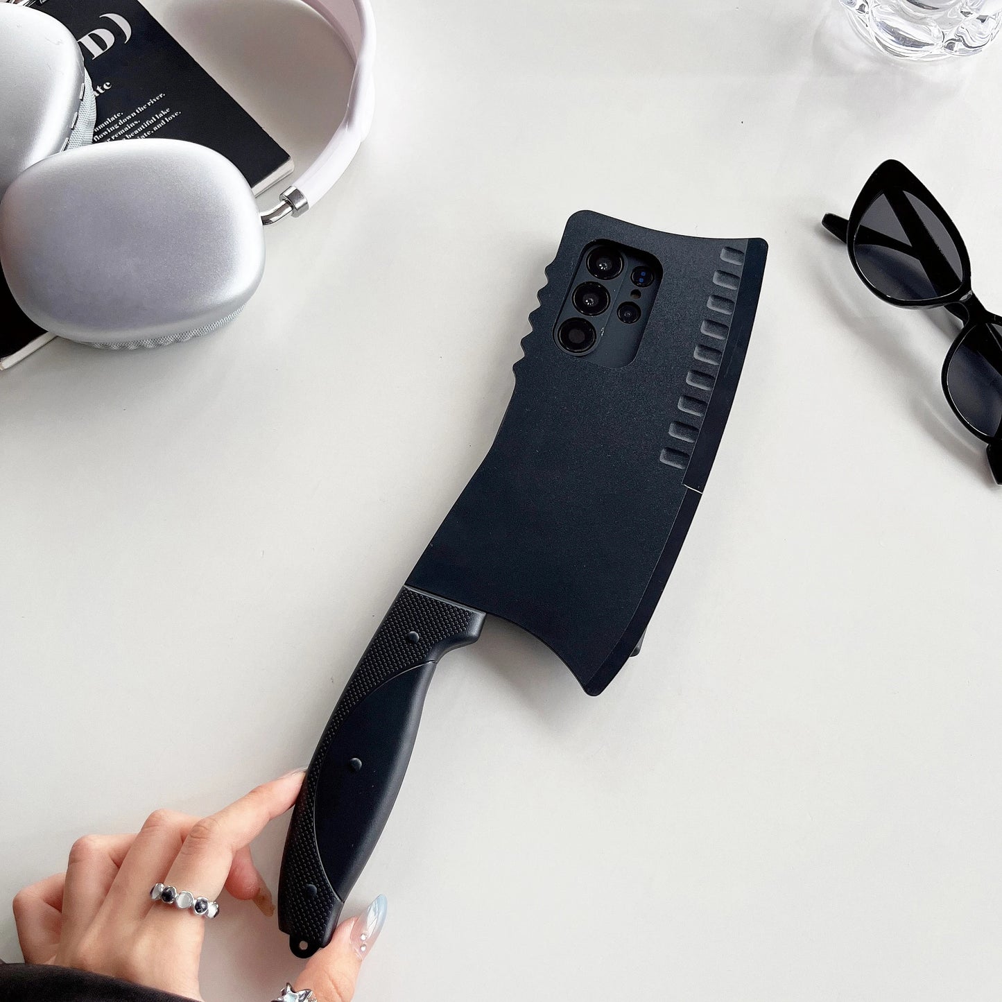 3D Simulation Kitchen Knife Cook Chopper Funny Phone Case for Samsung Galaxy S21 S22 S23 S24 Plus S25 Ultra Shockproof Cover