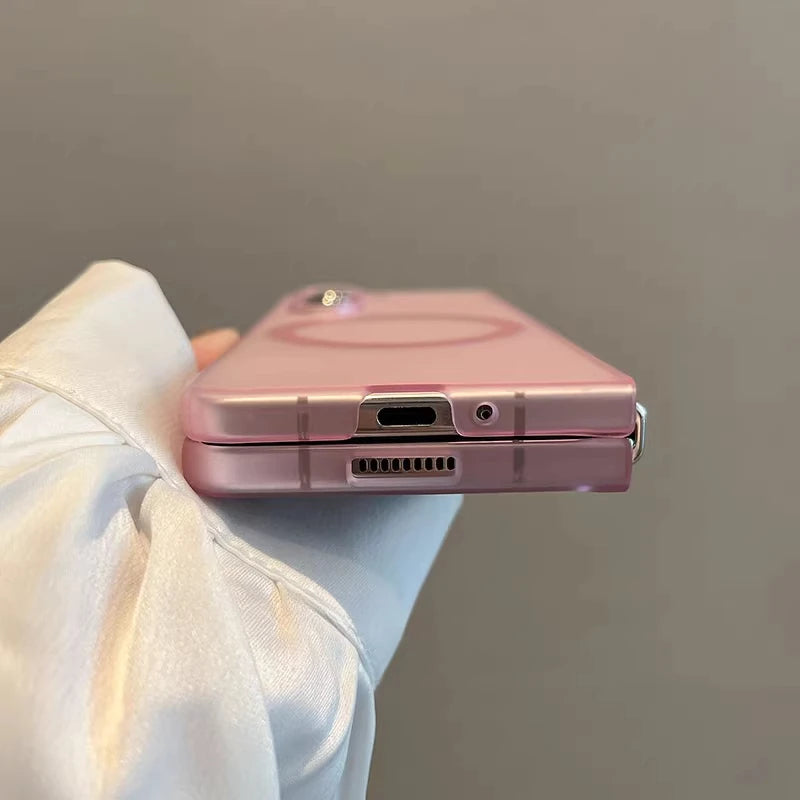 Ultra thin matte For Magsafe Magnetic Case For Samsung Galaxy Z Fold 7 Z Fold 6 Z Fold 5 4 3 Slim Frosted Clear Hard PC Cover
