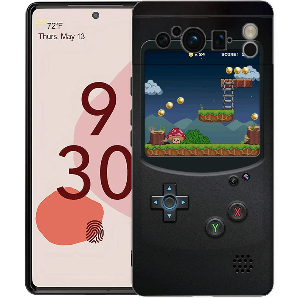 Video Game Boy Vintage GamePad Phone Case For Google Pixel 8 7 6 Pro 6A 7A 5G Soft Silicone Shockproof Black Cover TPU Fundas