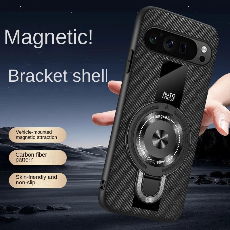 For Google Pixel 9 10 Pro XL 8 7 Pro 8a 7a Magsafe Case Matte sheep Wireless Charging Shockproof Magnetic Armor holder Cover