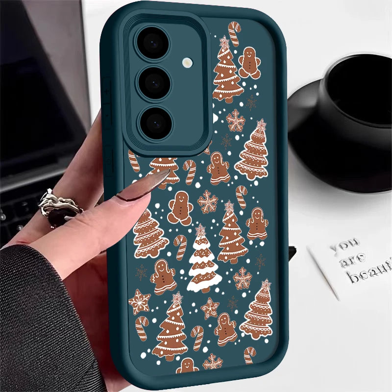Merry Christmas Trees Case For Samsung Galaxy S25 Edge S24 S23 Ultra S22 Plus A17 A56 A36 A26 A16 A55 A15 A54 S24 S25 FE Cover