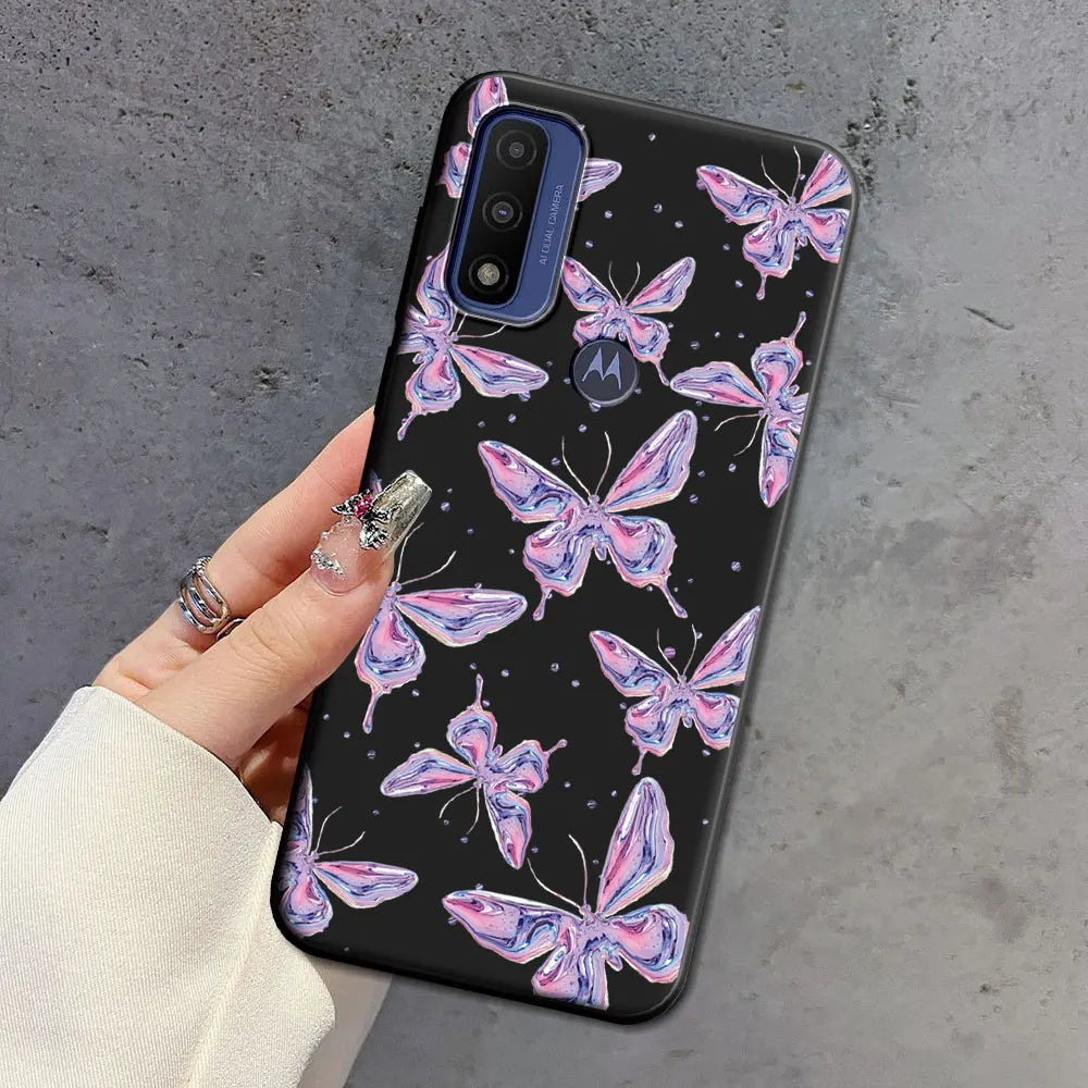 For Moto G 5G Plus G Power Pure Case Soft Silicone Beauty Floral TPU Phone Case For Motorola Moto G 5G 2022 2024 Back Cover