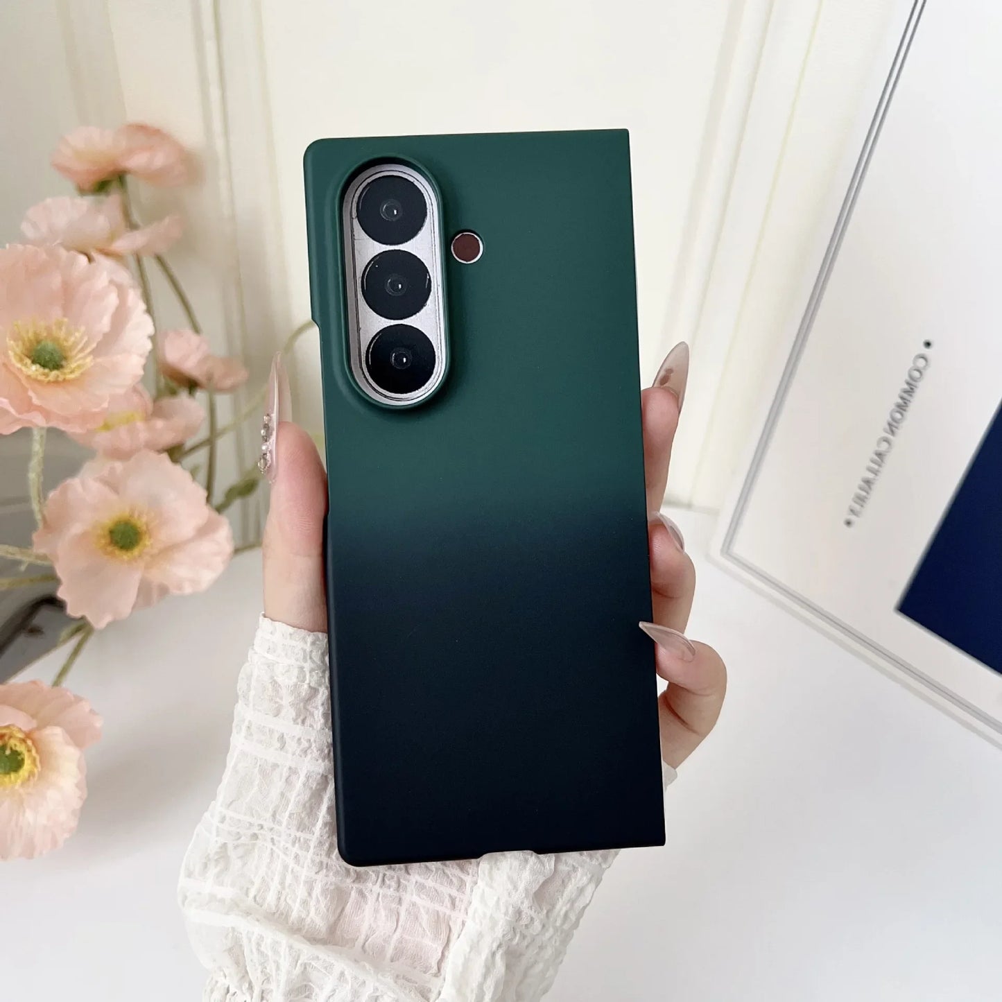 Gradient Colorful Plastic Hard Shell Phone Case for Samsung Galaxy Z Fold 7 6 5 4 3 ZFold7 Fold6 Anti-Drop Protection Back Cover