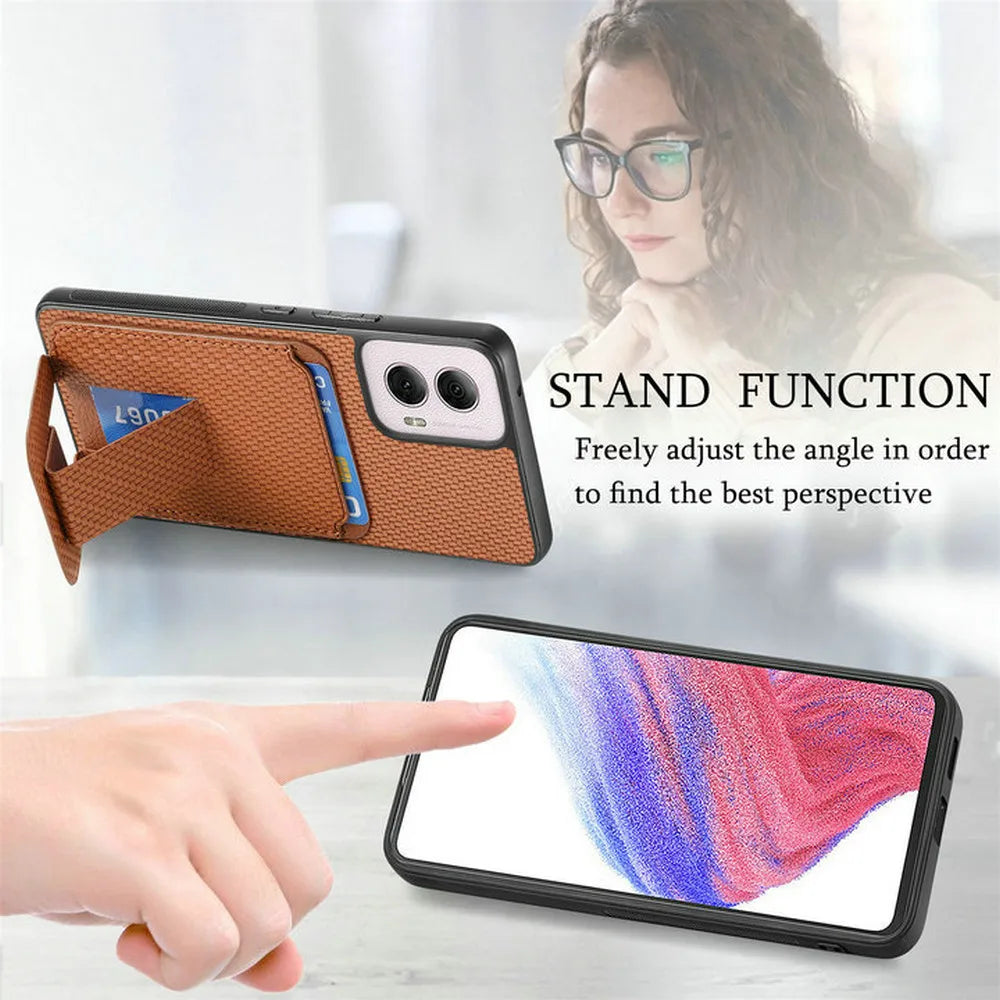 Luxury Case For Motorola G96 5G Leather Card Stand Back Funda Moto G15 Power G05 G35 G45 G55 G75 G85 G34 G96 E15 Magnet Cover