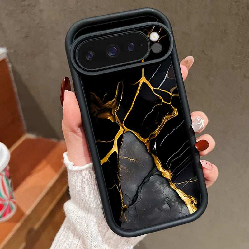 Colorful Marble Patterned Phone Case For Google Pixel 10 9 8 7 Pro Pixel 9 10 Pro XL 7A 8A 9A Shockproof Soft TPU Silicone Cover