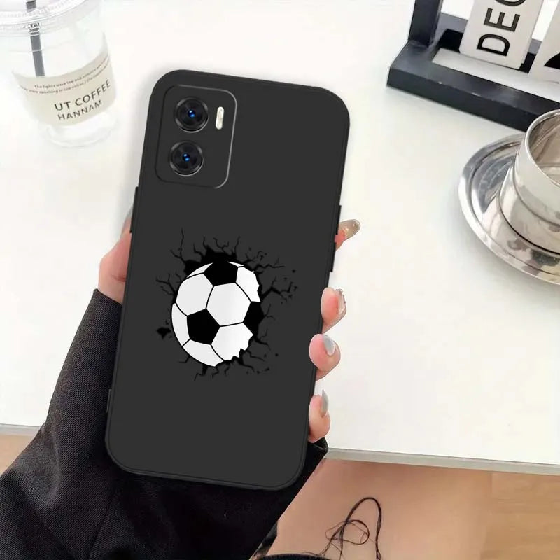 Creative Football Design For Motorola Moto Edge G85 G72 G35 G34 G32 G31 G24 G13 E14 G04 50 4G 5G Liquid Phone Case Cover