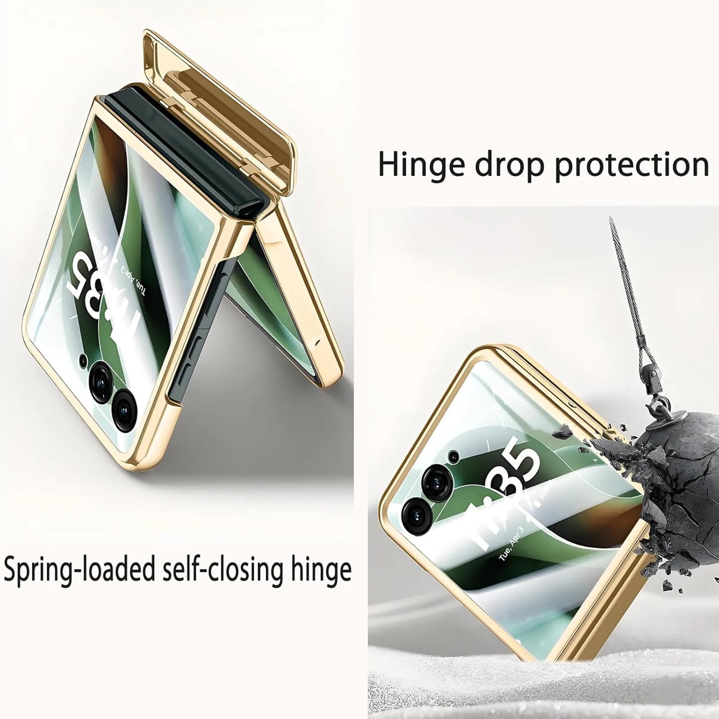 Electroplated Hinge Phone Case Screen Lens Protector For Motorola Razr Ultra 2025 Razr 2024 PU Leather Hard Back Cover