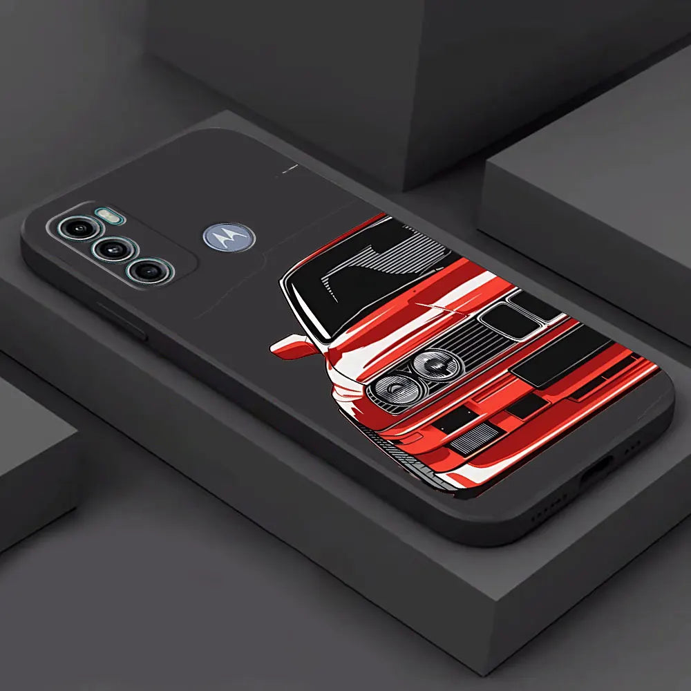 Black Soft Case for Motorola Moto G31 G71 G72 G73 G60s G22 G30 G32 G51 G52 G53 G60 G50 Armor Sports Car Tokyo JDM Cover