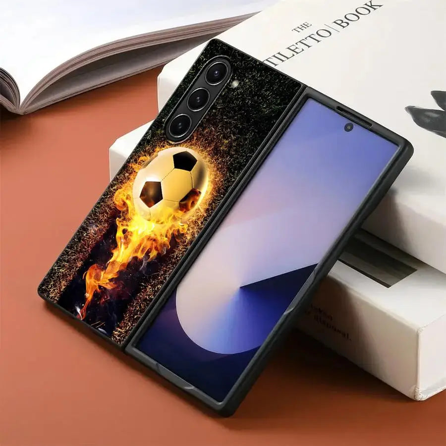 Cool Football Number Case for Samsung Galaxy Z Fold 7 6 5 4 3 ZFold6 ZFold3 ZFold5 ZFold4 ZFold7 Back Phone Cover