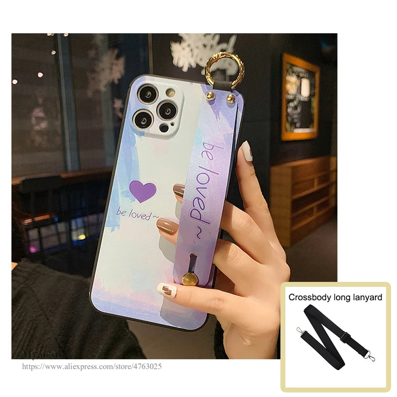 Be Loved Case For Motorola Edge 40 50 Neo 60 Fusion 60s Pro Ultra G35 G55 G75 G85 G45 G15 G05 G84 G54 G34 G14 Wrist Strap Cover