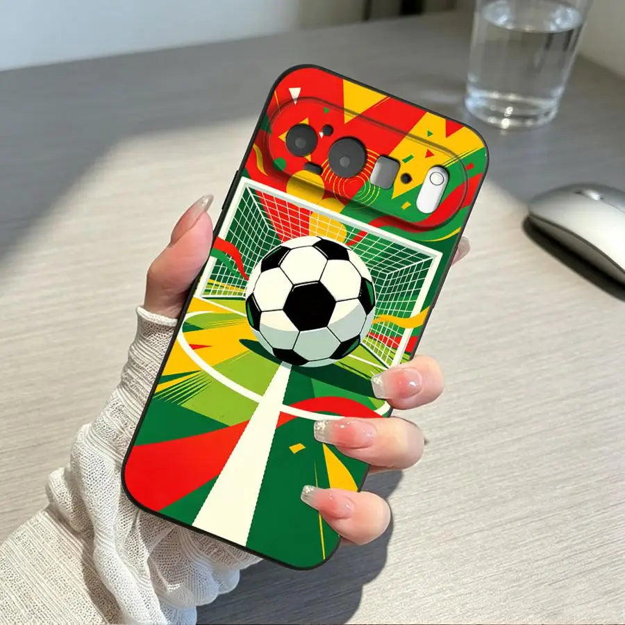 Case for Google Pixel 10A 6 7 8 Pro 9a 8a 6a 7a 10 9 Pro XL Funda Phone Cover Soccer Goal