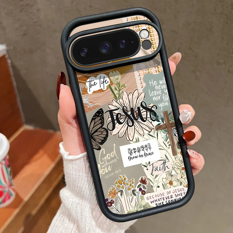 Creative Collage Patterns Case For Google Pixel 8 9 7 Pro Pixel 9 Pro XL Soft TPU Silicone Phone Cover For Google Pixel 7A 8A
