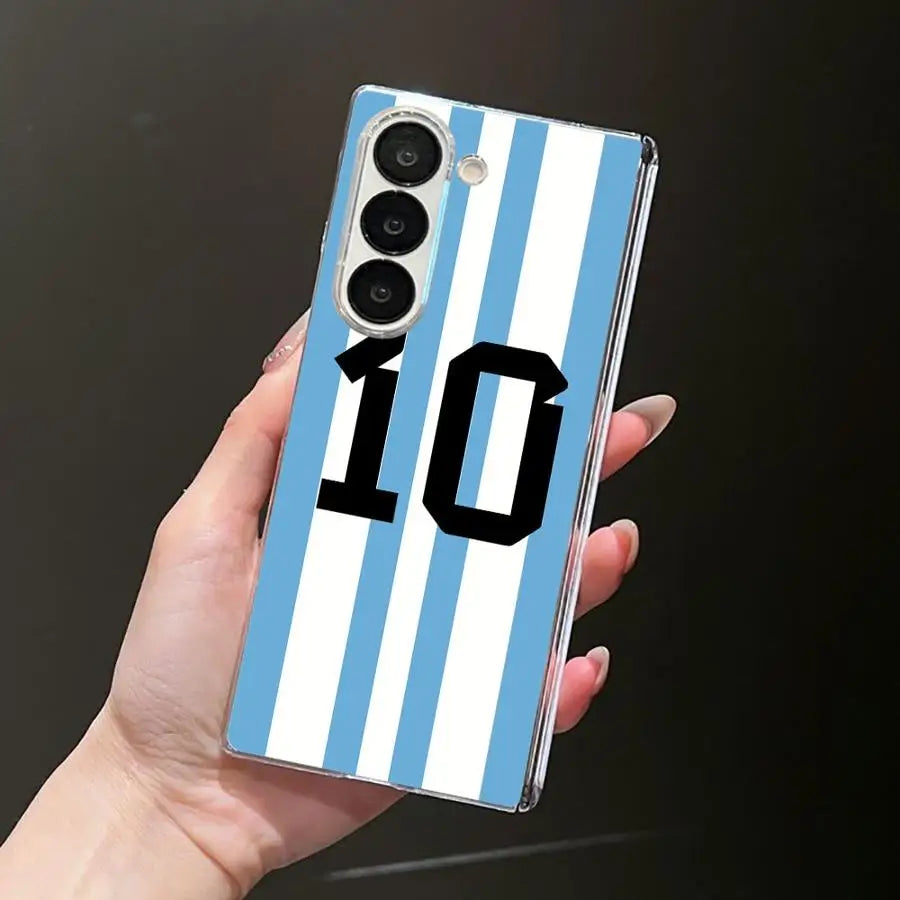 Football Star Digital Art Hard Phone Cover Case for Samsung Galaxy ZFold7 ZFold3 Z Fold 7 6 5 4 3 ZFold5 ZFold6 ZFold4