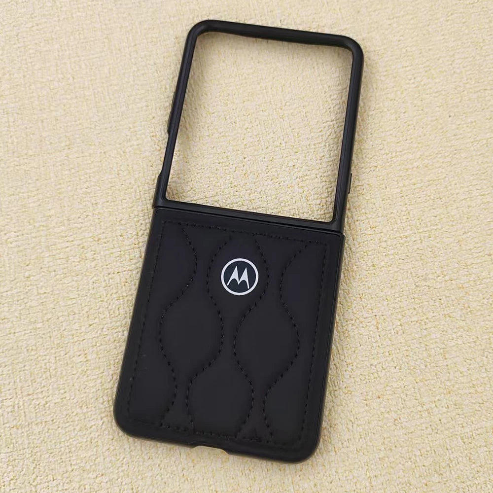For Motorola Razr 60 50 Ultra 5G Case Luxury Water Ripple Down Jacket Flip Phone Shell Razr50 razr60 Shockproof Protection Cover