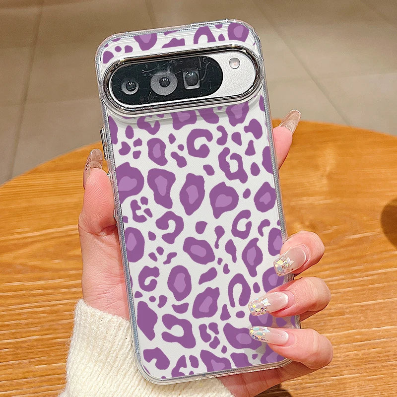 Leopard Print Pattern TPU Phone Case For Google Pixel 10 9 8 7 Pro Pixel 9 10 Pro XL 7A 8A 9A Shockproof Soft Clear Back Cover
