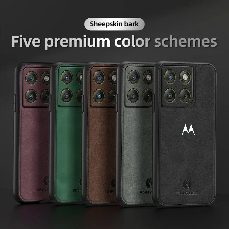 Busienss Retro Sheepskin Magnetic Case for Moto Signature Edge 70 Ultra Fusion+ 60 Pro 50 Ultra G67 G57 G17 Power Protect Cover