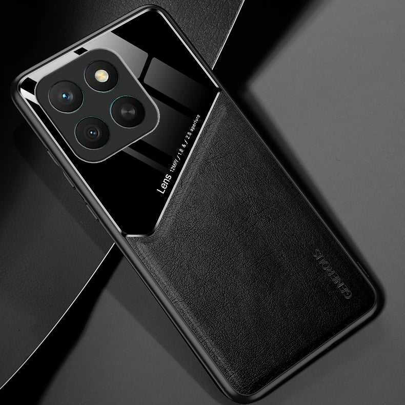 Leather Texture Phone Case For Motorola Edge 60 Pro Moto Edge 60 Fusion Cover With Magnetic Suction Holder Coque Fundas Capa