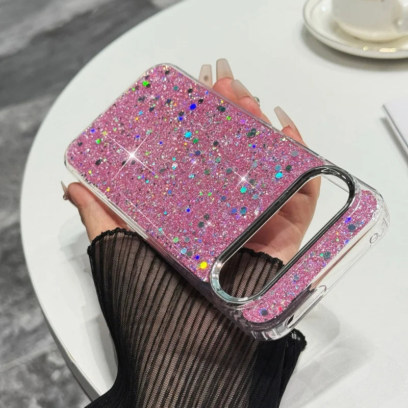 Luxury Sequins Laser Full Shiny Glitters Case For Google Pixel 10 9 8 Pro XL 9A 8A Shockproof Bling Crystal Clear Rubber Cover