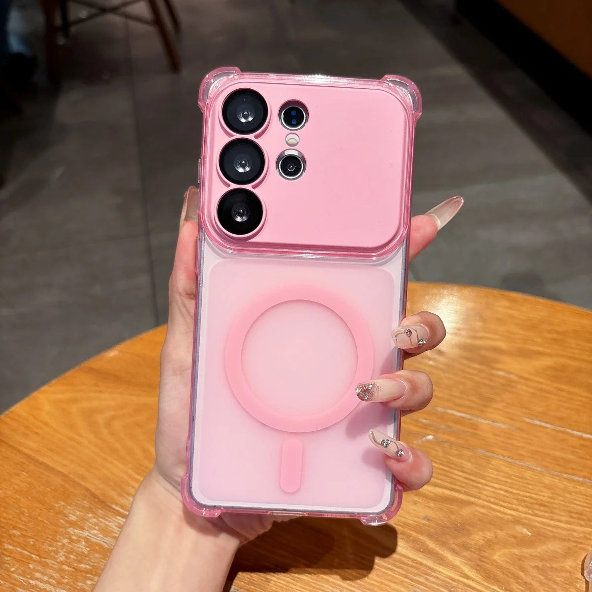 Luxury Detachable Lens Protect Matte Clear Phone Case For Samsung S26 S25 S24 Ultra Plus Four Corner Anti-fall Shockproof Cover