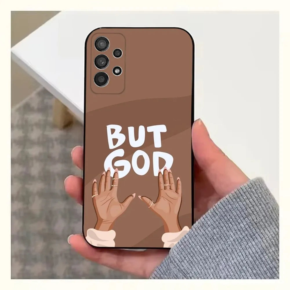 Black Girl A-Afro Phone Case For Samsung S25,S24,S23,S22,S20,S21,S10,Ultra,Plus,Lite,FE,Soft Silicone Black Cover