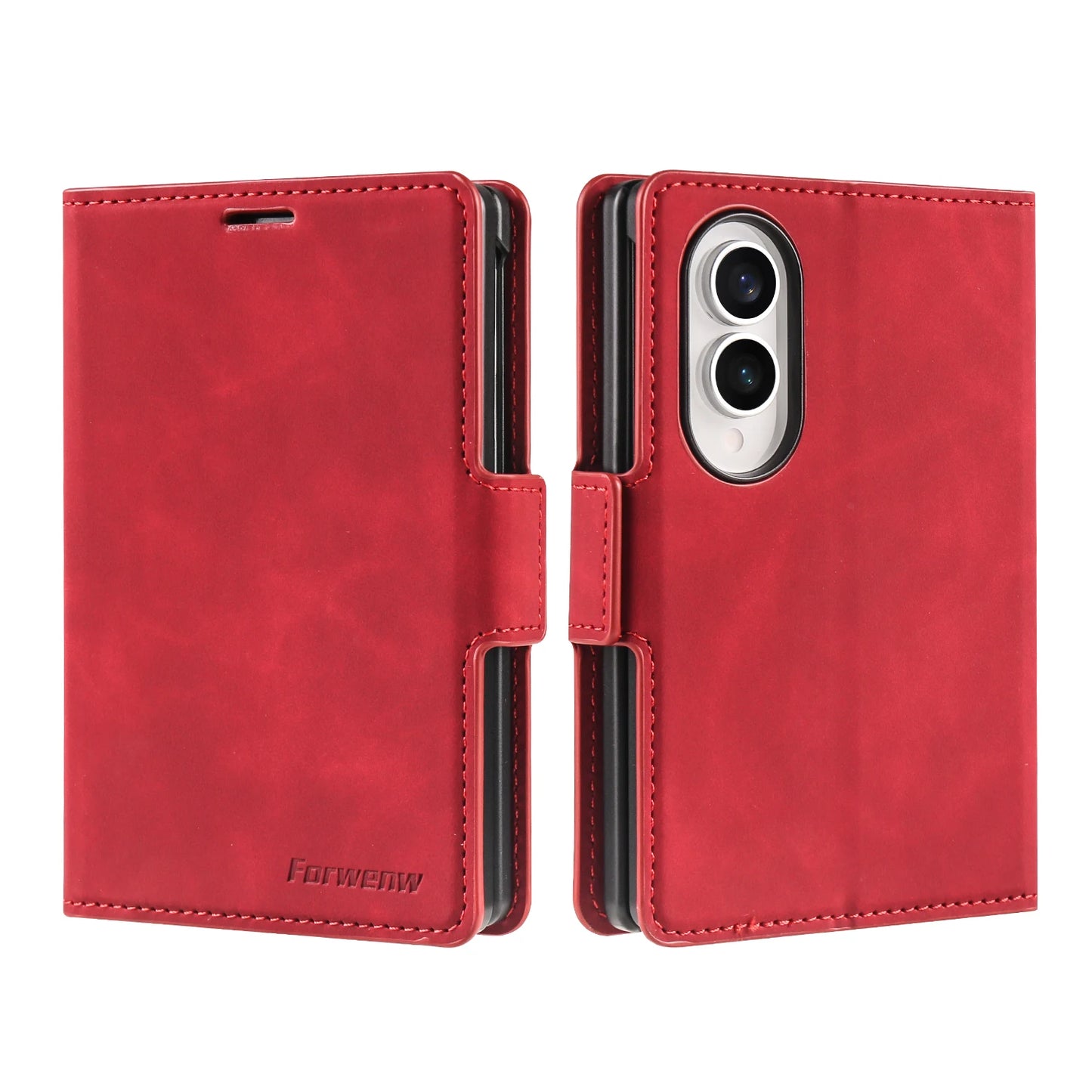 Luxury Business Flip Card Slot Wallet Leather Phone Case‌ for Samsung Z Fold 8 Wide Shockproof Book Stand Comfortable Grip Cover