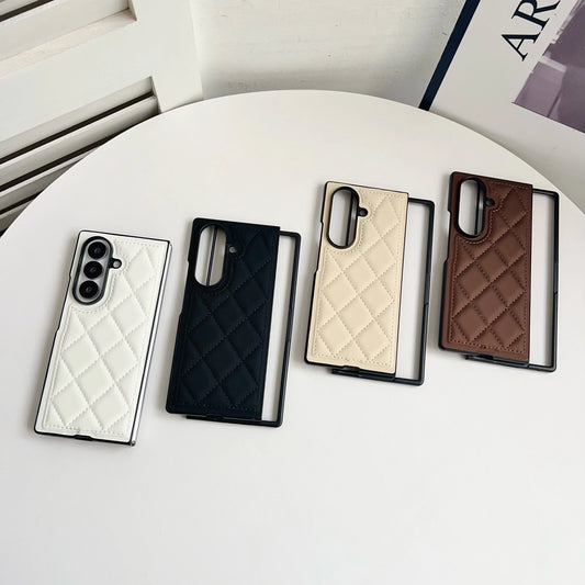Suitable for Samsung Galaxy Z Fold 7 6 5 luxury fashion premium down jacket leather shockproof phone case