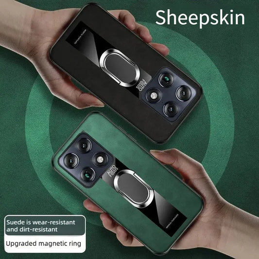 Luxury Sheepskin Leather Phone Case For Motorola Signature Moto Edge 70 Ultra Fusion + 60 50 Neo Ultra G67/57 Power G66J/Y Cover