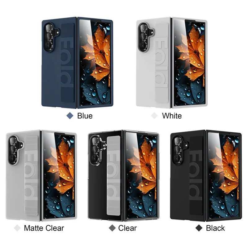 Luxury Wristband Phone Case For Samsung Galaxy Z Fold 7 6 5 4 3 Fold7 ZFold6 ZFold5 5G Folding Wrist Strap Shockproof Back Cover