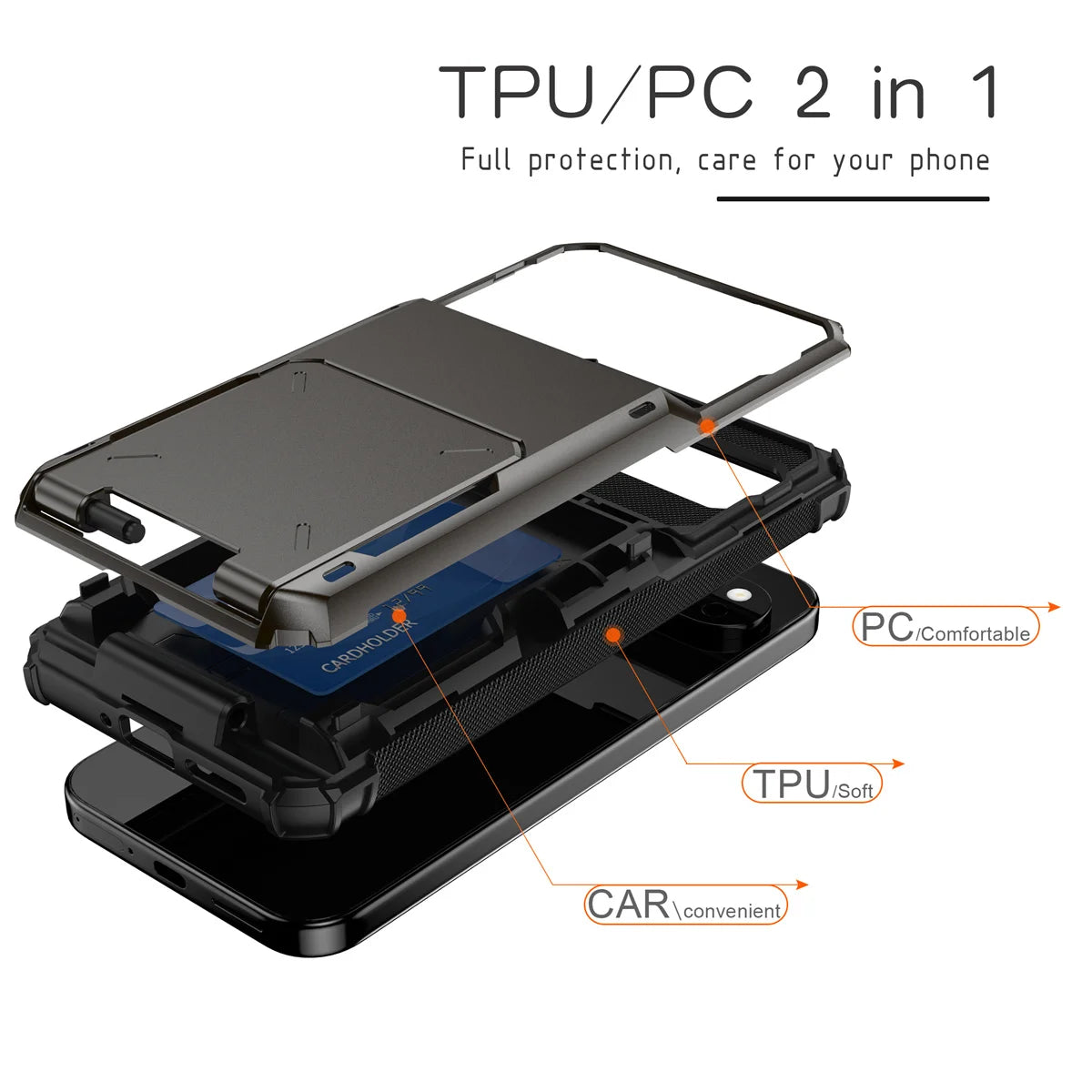 Flip Wallet Card Slot Hard PC+Soft TPU Shockproof Phone Case Google Pixel for 9 9Pro 9ProXL 10 10Pro Pro XL Pixel10 Back Cover