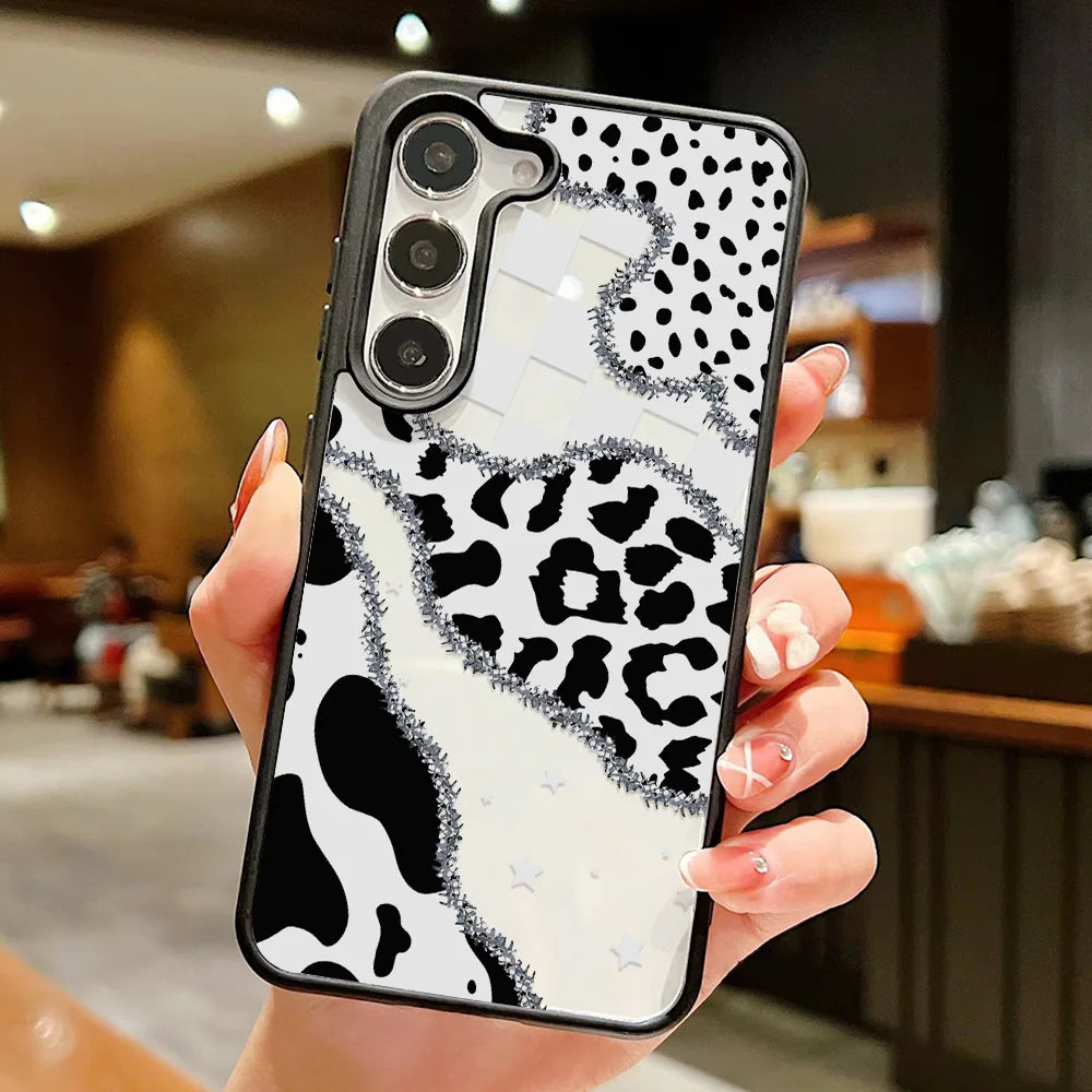 Soft Silicone Matte Phone Case For Samsung A56 5G A17 A16 A55 A54 A15 A07 A06 A36 A35 A26 A25 A05s A12 A13 A14 A34 Leopard Cover