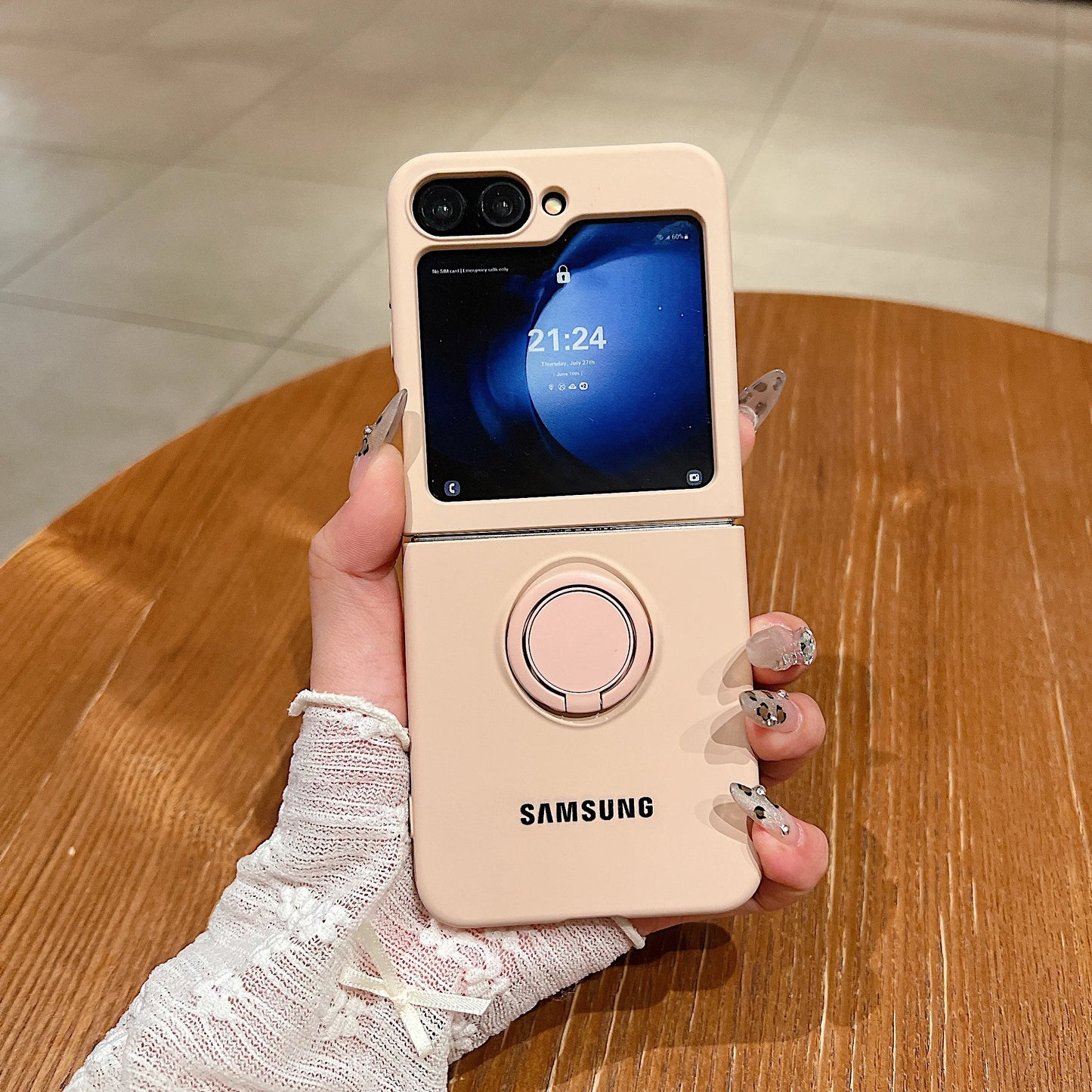 Luxury Official Candy Color Liquid Silicone  Ring Holder Phone Case Samsung Galaxy Z Flip 7 6 5 4 3 Shockproof Protective Cover