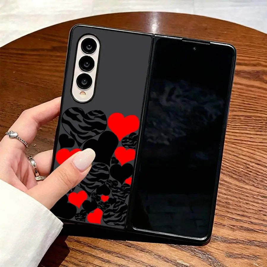Back Phone Cover Funda Case for Samsung Galaxy Z Flip 8 Flip4 Z Fold 8 7 6 5 4 3 Flip7 FE Flip3 Z Flip 7 6 5 4 3 Flip6 Flip5