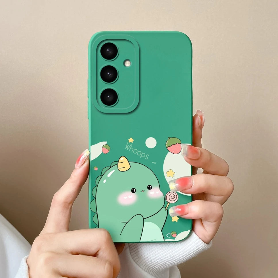 For Samsung Galaxy S25 Ultra Plus 5G Phone Case Cute Dinosaur Protective Back Cover For SamsungGalaxy S 25 Ultra + Funda Capa