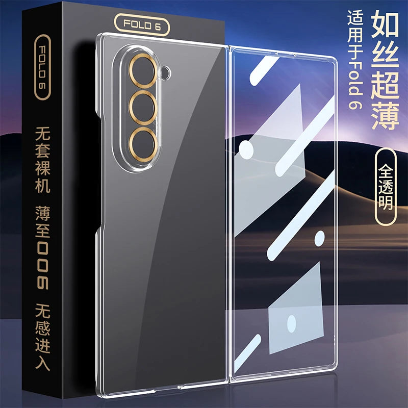 Ultra-thin Anti-scratch Plastic Case For Samsung Galaxy Z Fold 7 6 Screen Glass Restored Thickness Cover For Galaxy Z Fold7 Case