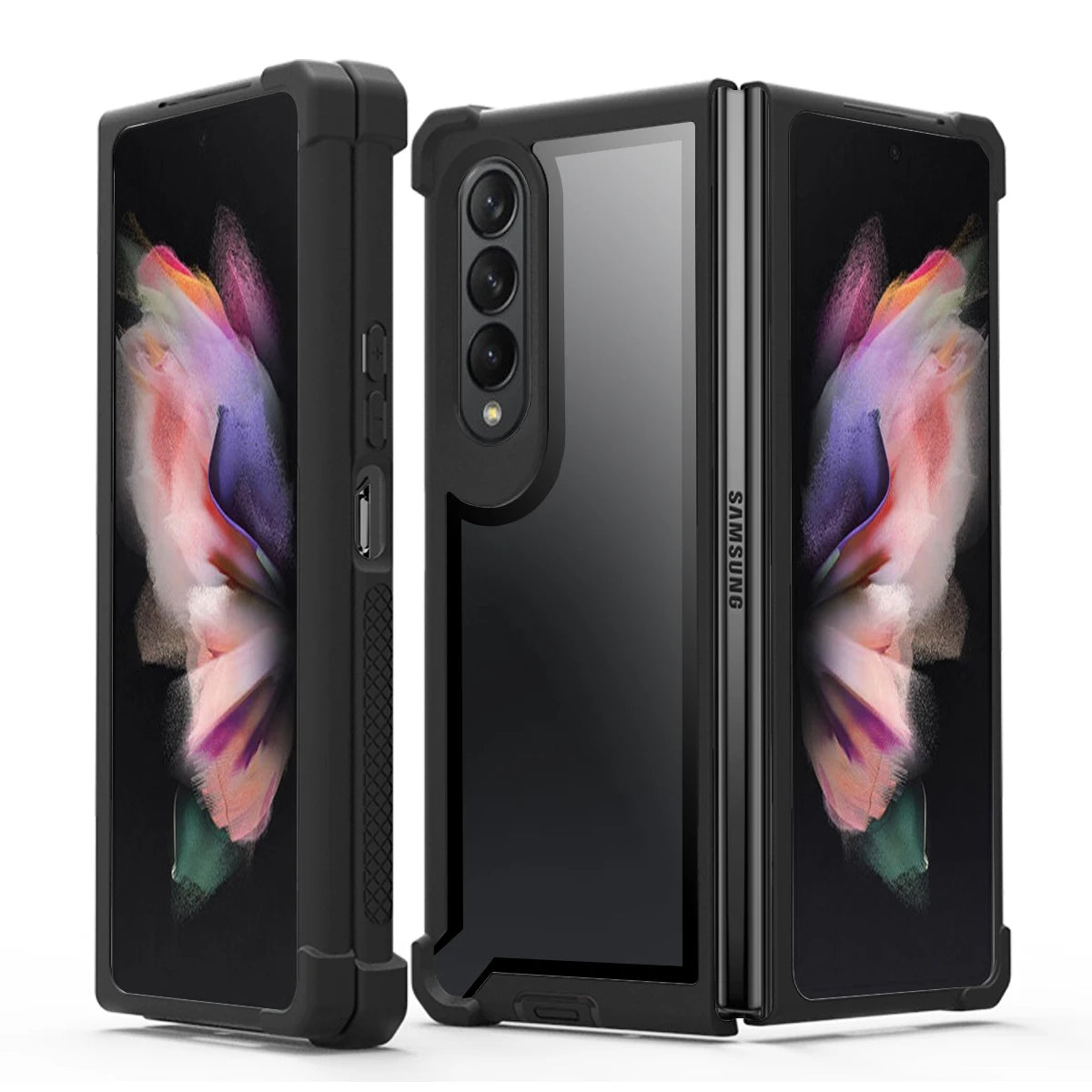 Military Grade Airbags Protection Defender Cover for Galaxy Z Fold 6/Z Fold 5/Z Fold 4/Z Fold 3 Shockproof Heavy Duty Armor Case