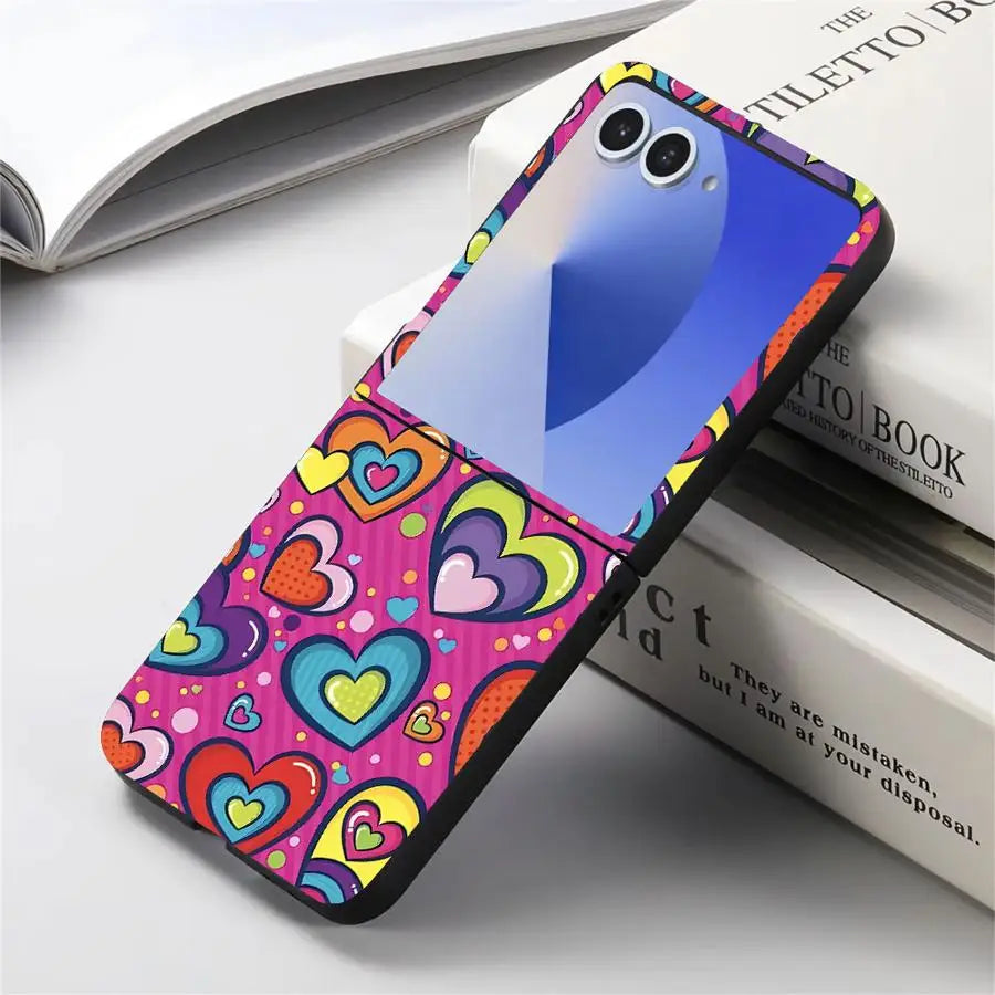 Cover Phone Case for Motorola Razr 70 50 60 Ultra Razr Fold 50/60 70 Plus Colorful Hearts Graffiti