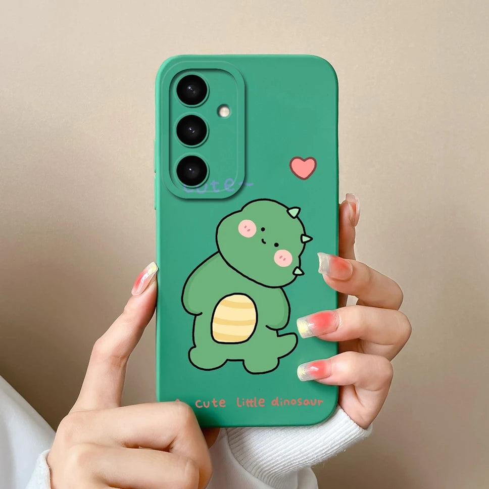 For Samsung Galaxy S25 Ultra Plus 5G Phone Case Cute Dinosaur Protective Back Cover For SamsungGalaxy S 25 Ultra + Funda Capa
