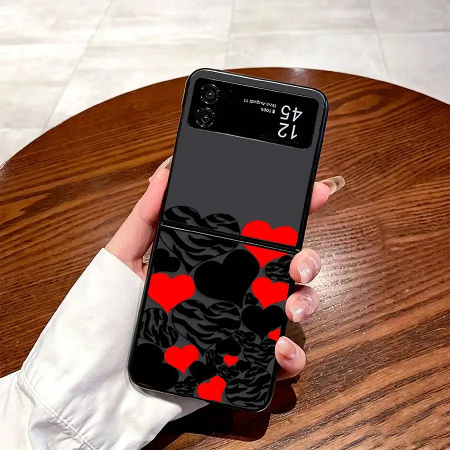 Back Phone Cover Funda Case for Samsung Galaxy Z Flip 8 Flip4 Z Fold 8 7 6 5 4 3 Flip7 FE Flip3 Z Flip 7 6 5 4 3 Flip6 Flip5