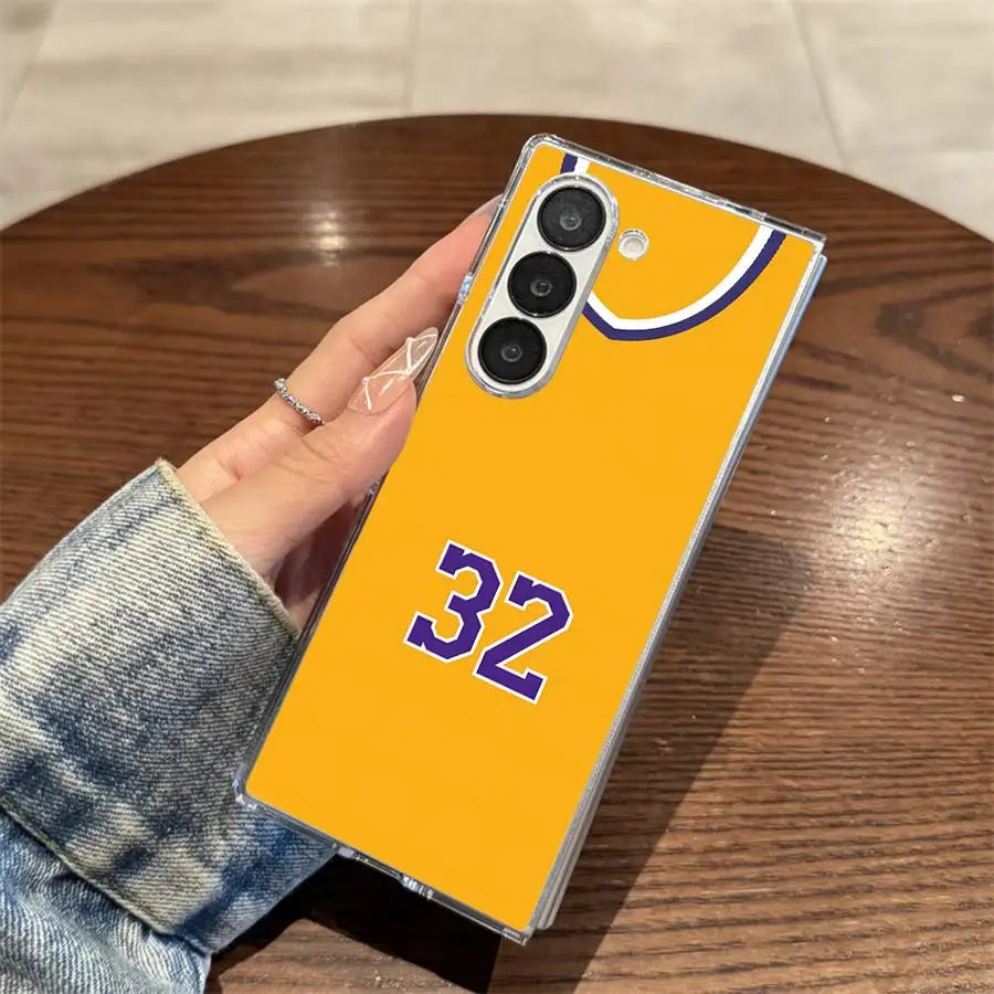 Transparent Soft Phone Cover Case for Samsung Galaxy ZFold6 Z Fold 7 6 5 4 3 ZFold3 ZFold5 ZFold7 ZFold4 Basketball Player