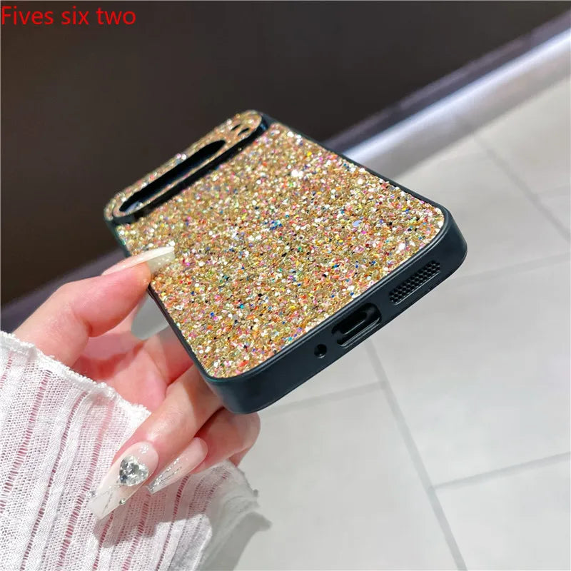 Luxury Glitter Phone Cases For Google Pixel 9A 8A 7A 6A 10 Pro XL 9 8 7 6pro Shiny Shockproof Hard Back Cover Grid Protect Shell