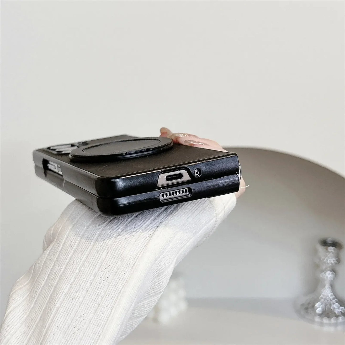 360° Rotating Invisible Kickstand Magnetic Cover Phone Case for Samsung Galaxy Z Fold 7 6 5 4 3 Fold7 Fold6 Fold5 Fold4 Fold3 5G