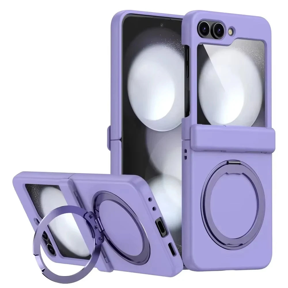 For Samsung Galaxy Z Flip 8 7 5 4 6 For Magsafe Case Wireless Charging Hinge All-inclusive Shockproof Hard Magnetic Holder Cover