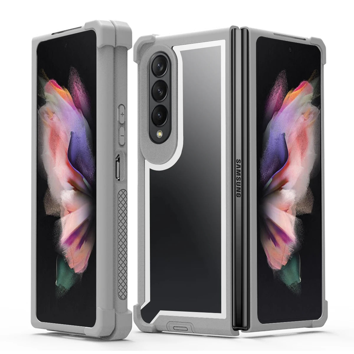 Military Grade Airbags Protection Defender Cover for Galaxy Z Fold 6/Z Fold 5/Z Fold 4/Z Fold 3 Shockproof Heavy Duty Armor Case