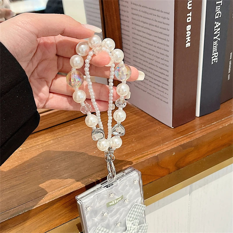 Clear Water Ripples Bowknot Flower Cute Phone Case For Samsung Z Fold 7 6 Fold6 Cases with Chain Cover For ZFold6 ZFod7 Funda