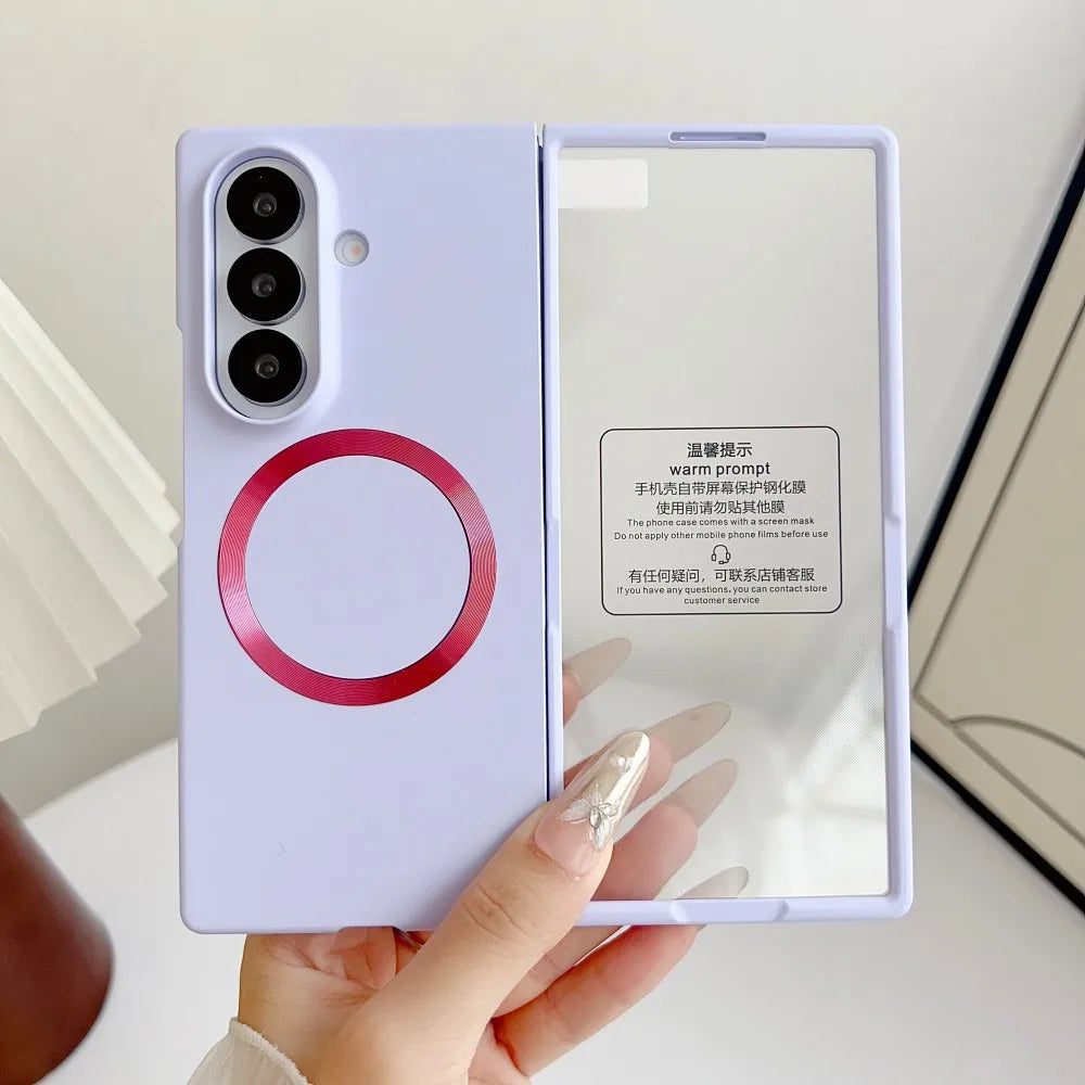 For Samsung Galaxy Z Fold 7 Case Hard PC Magnetic wireless charging Film Protective Back Cover case For Z Fold 7 Phone Shell